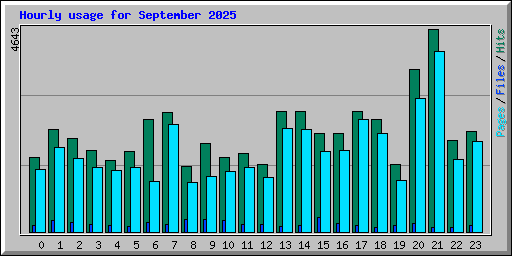Hourly usage for September 2025