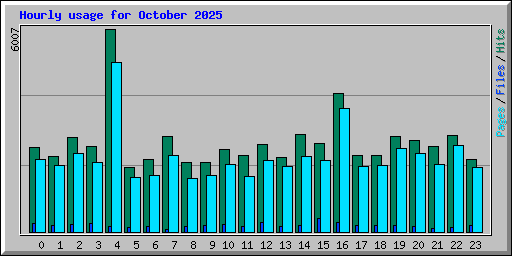 Hourly usage for October 2025