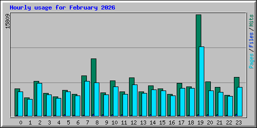 Hourly usage for February 2026